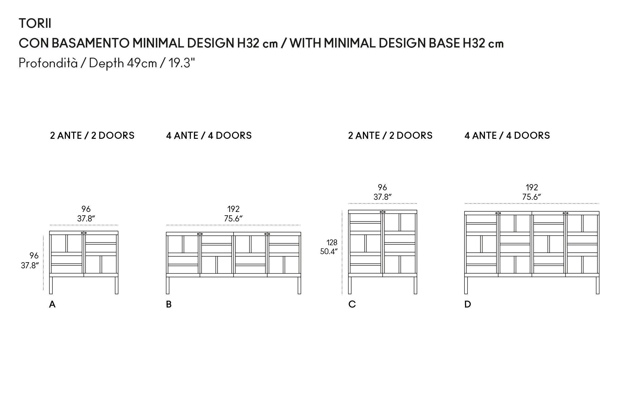 Wood and glass sideboard with integrated lighting Casamania & Horm Torii ARCH-00098110 - Вид №7