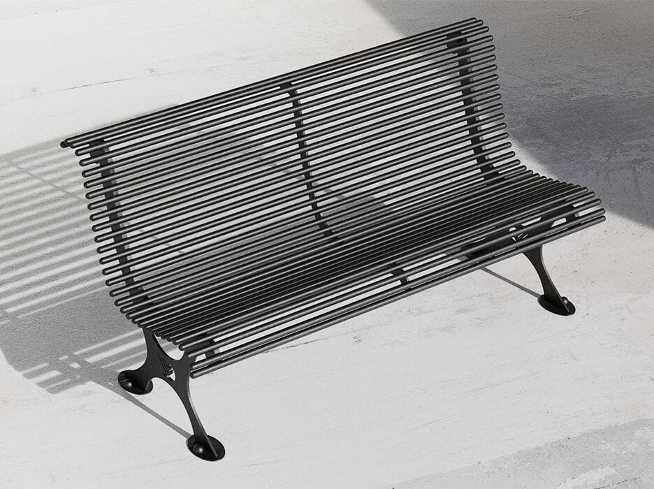 Металлическая скамья со спинкой DIMCAR ARCH-00150580