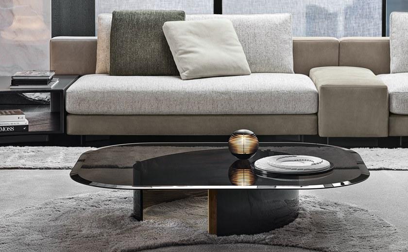 Minotti Квадратный стеклянный журнальный столик для гостиной sun-id-1480696 - Вид №1