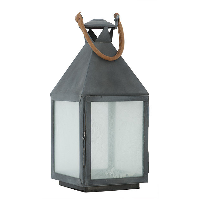 Подсвечник-фонарь черный с матовым стеклом и ручкой Vanini M от Eichholtz EICHHOLTZ EICHHOLTZ 060255 Серый  - Вид №1