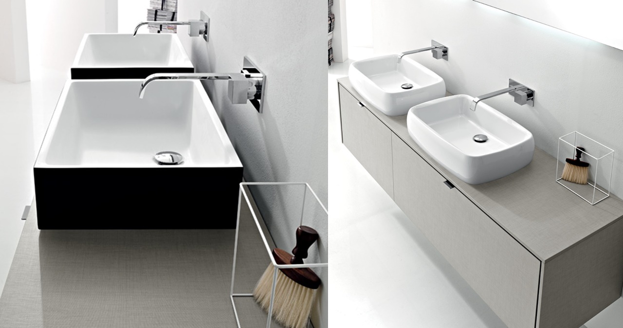 Комбинация ванной комнаты PV22 в отделке Ring 60 Ceramica  / 98 Canapa  MILLDUE PIVOT PIVOT22 - Вид №1