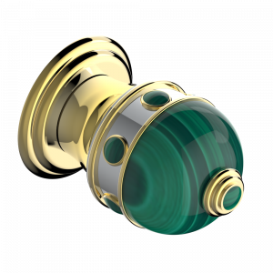 A1V-30B Маховик для встраиваемого в стену вентиля Thg-paris Sully с малахитом Хром/золото