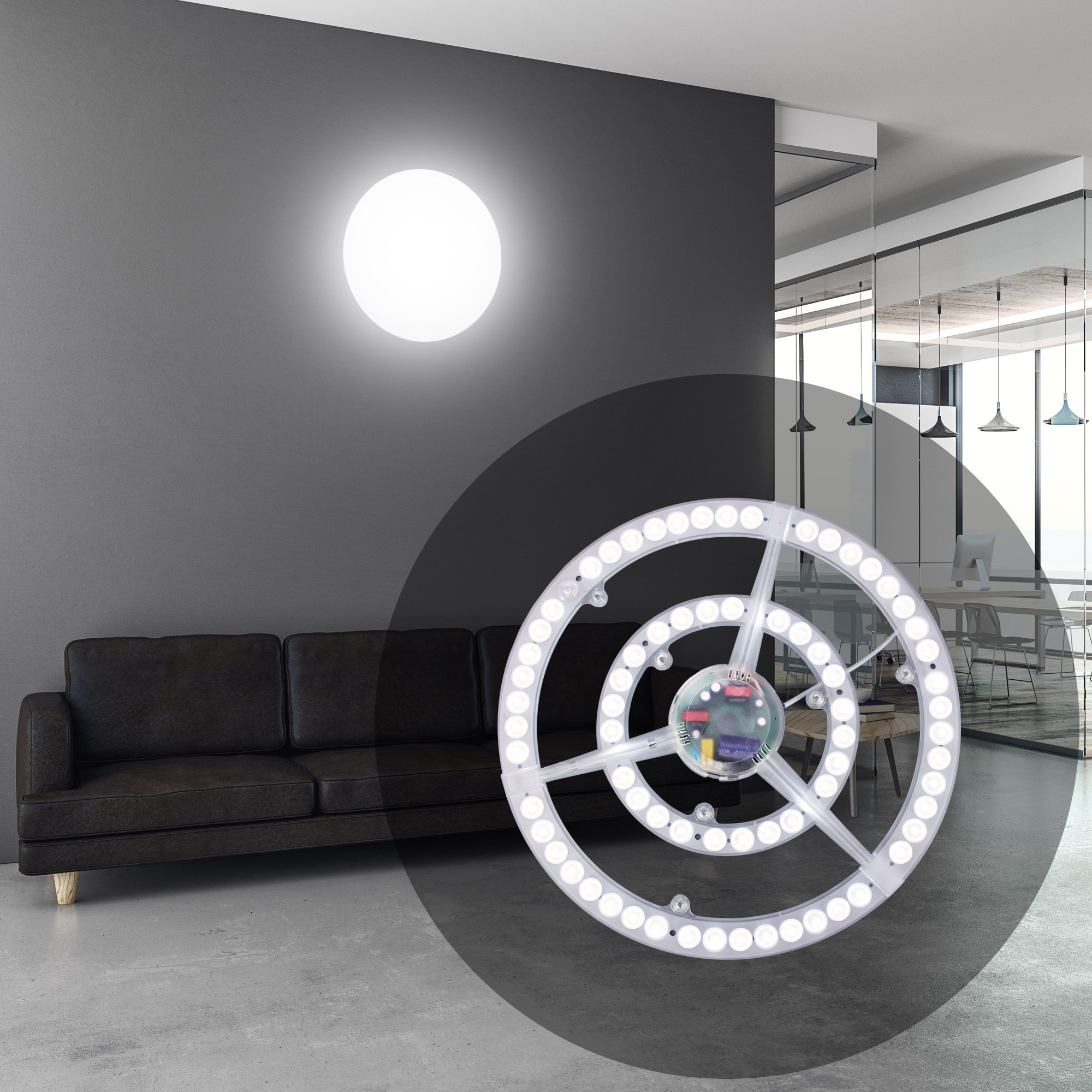 82141067 Модуль светодиодный с драйвером на магнитах 220-240 В 72 Вт диск STLM-0020236 APEYRON  - Вид №3