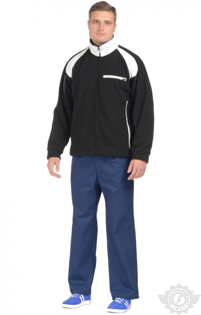 61329 Куртка "Стиль" ткань "Флис" черно-белая  Зимняя спецодежда  размер XXXL(60-62)  - Вид №4