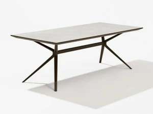 FAST Прямоугольный садовый стол из керамогранита Moai