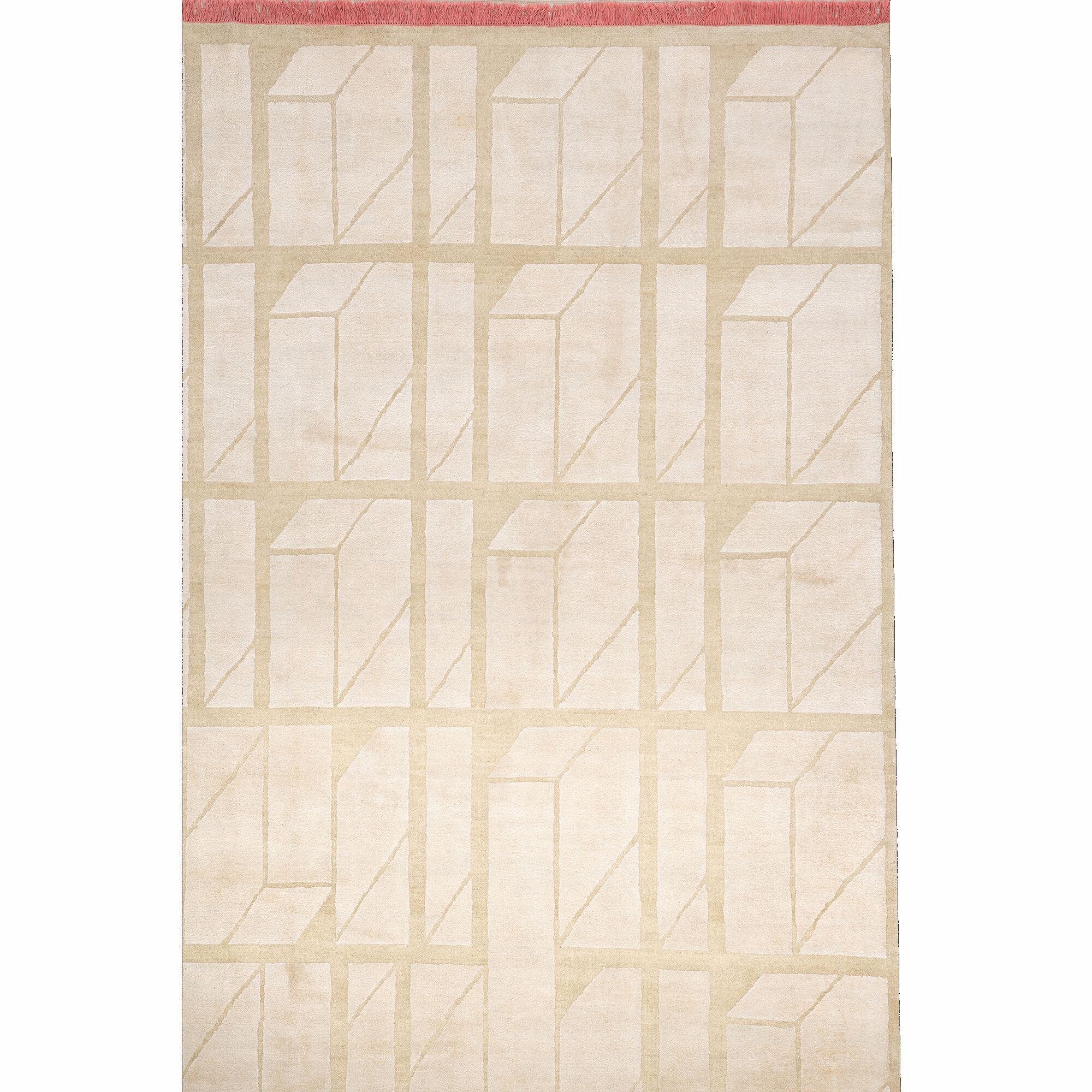 Индийский ковер из чистого китайского шелка и новозеландской шерсти Mantellassi 1926 RED FRINGES ARCH-00006654 - Вид №2