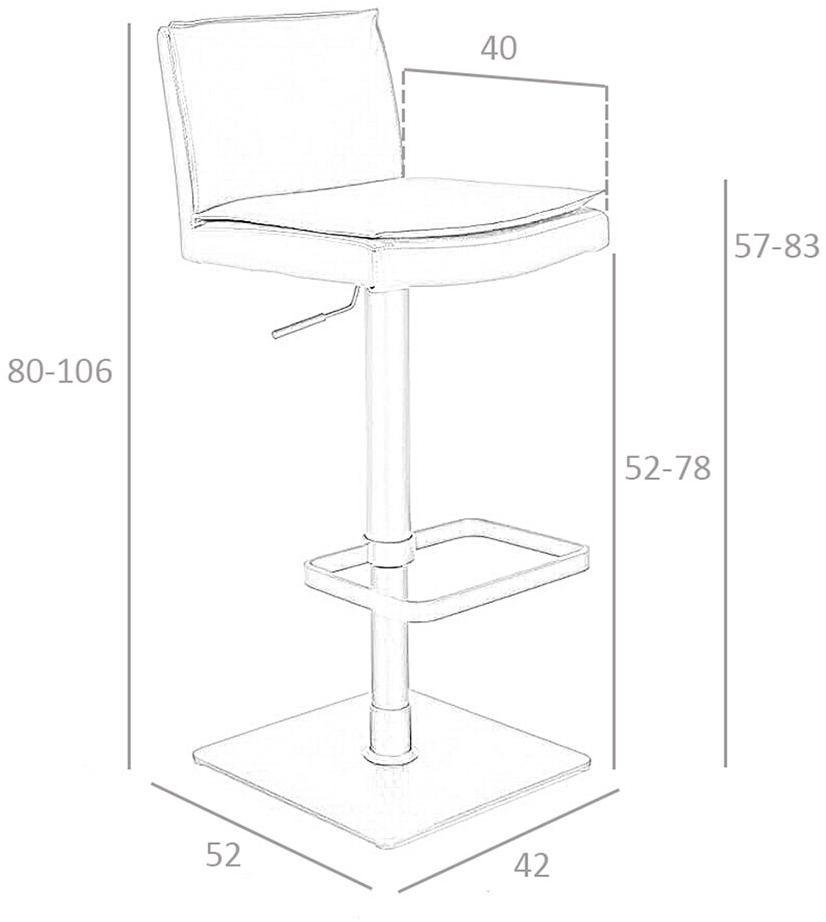 Angel Cerdá Поворотный барный стул из кожзаменителя с регулируемой высотой New chair 4064 c498ad Angel Cerda - Вид №5