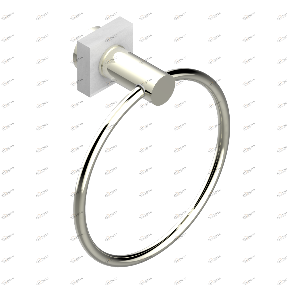 G3W-504N Полотенцедержатель-кольцо-Ø 180 мм одинарное Thg-paris Montaigne marbre blanc Vénus с рукоятками Покрытие PVD никель G3W-504N CAT.F