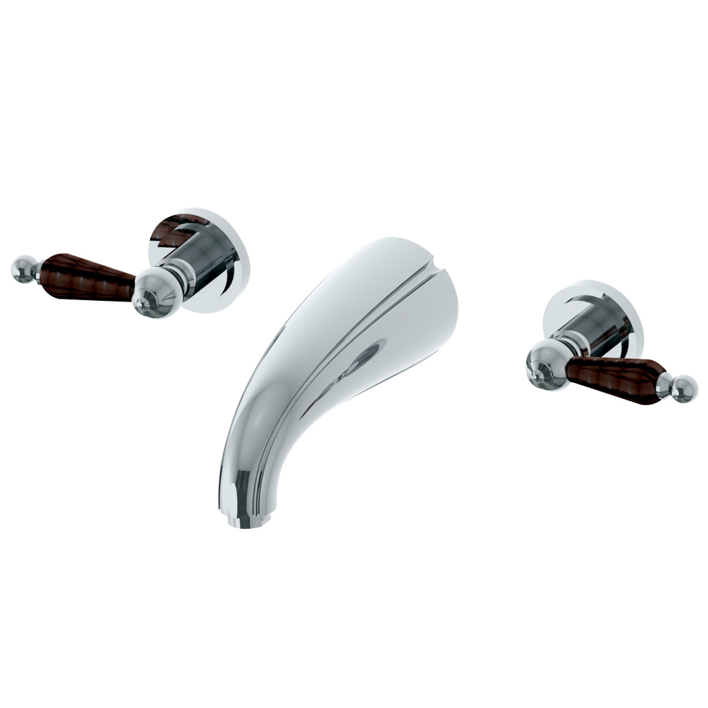 C21-1303 C21-1303 Настенный комплект для раковины на 3 отверстия АЛИЗЕ С РЫЧАГАМИ Cristal & Bronze ALIZÉ À MANETTES  - Вид №1