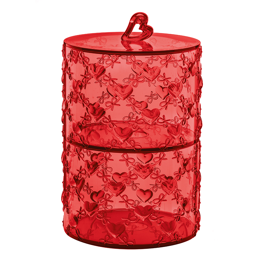 11520165 Набор конфетниц love, акрил, красный, 2 шт. Guzzini 