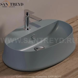 SH05CEMENTOMATT Накладная раковина на столешницу  овальная Simas Sharp