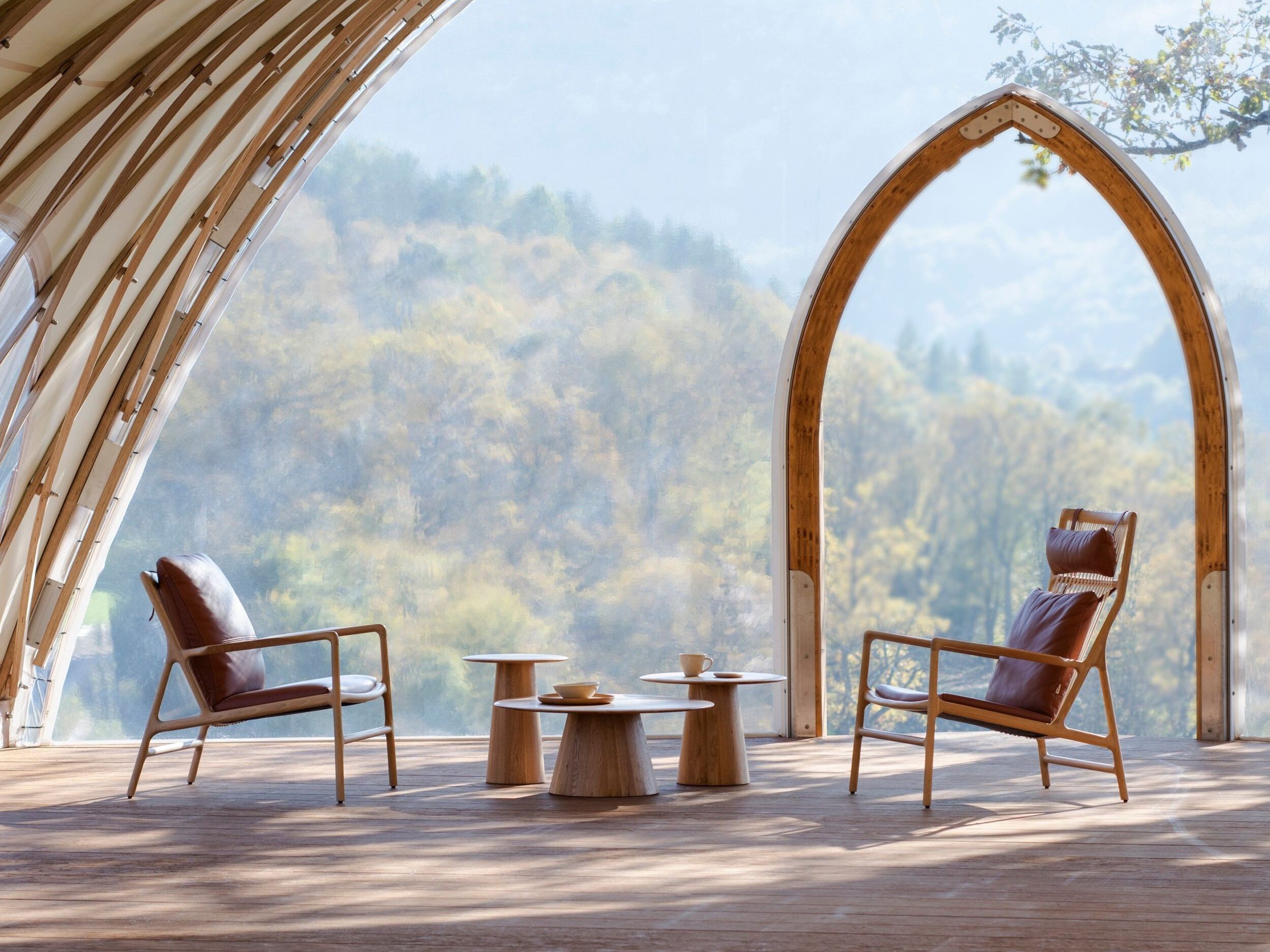 Дубовое кресло с кожаной подушкой Gazzda Dedo ARCH-00099803 - Вид №6