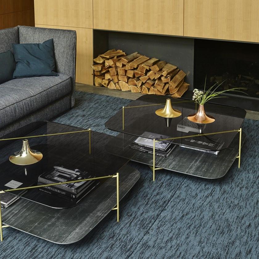 Ligne Roset Низкий прямоугольный журнальный столик из стекла  0055fk10-0055fk30  - Вид №2