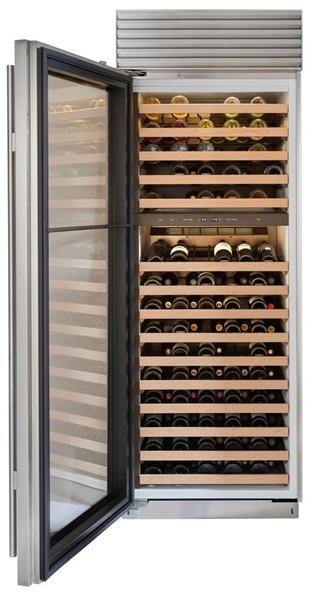 Sub-Zero Вертикальный винный шкаф из нержавеющей стали со стеклянной дверью класса а Cantine vino Icbbw-30  - Вид №2