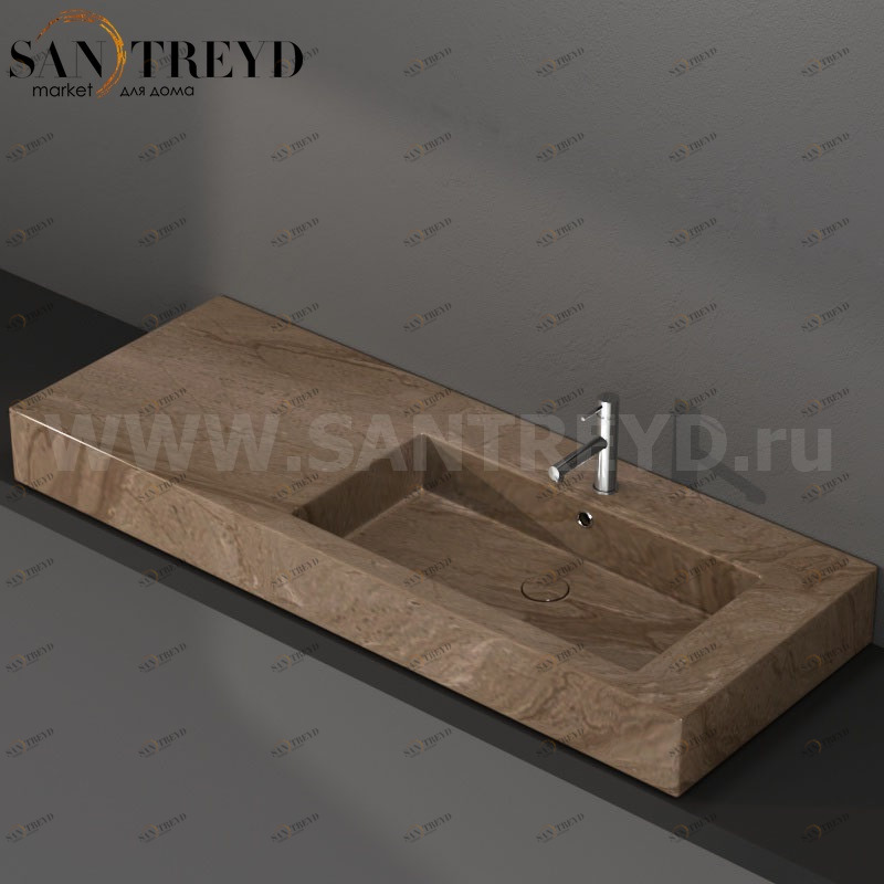 IN136DAAB Накладная раковина на столешницу  прямоугольная Ceramica Globo INCANTHO