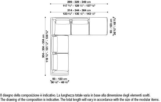 B&B Italia Модульный угловой диван из ткани Richard sun-id-1472345 - Вид №103