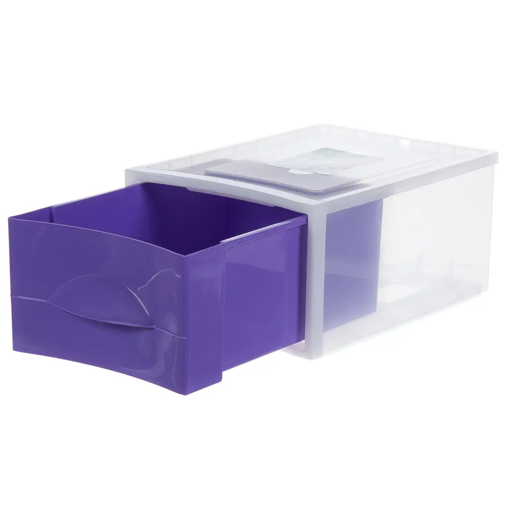 Система хранения Мобиле 26.7x38x17.8 см пластик без крышки цвет фиолетовый MARTIKA STLM-2027541 - Вид №1
