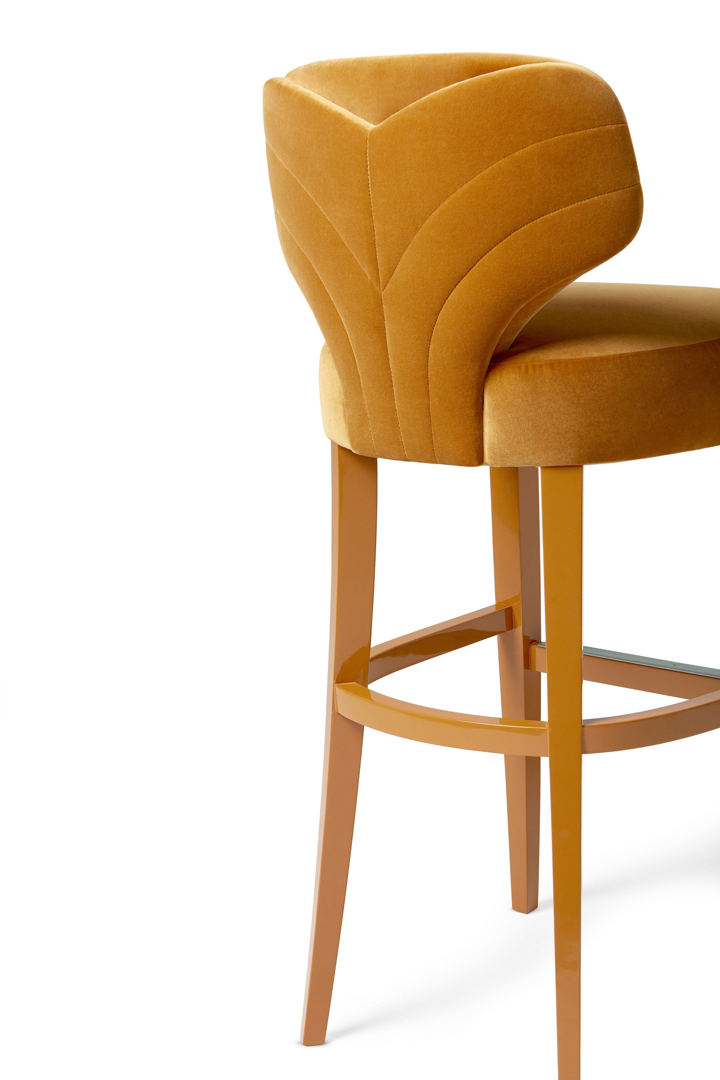 Высокий бархатный мягкий стул Munna Melody ARCH-00034618 - Вид №9