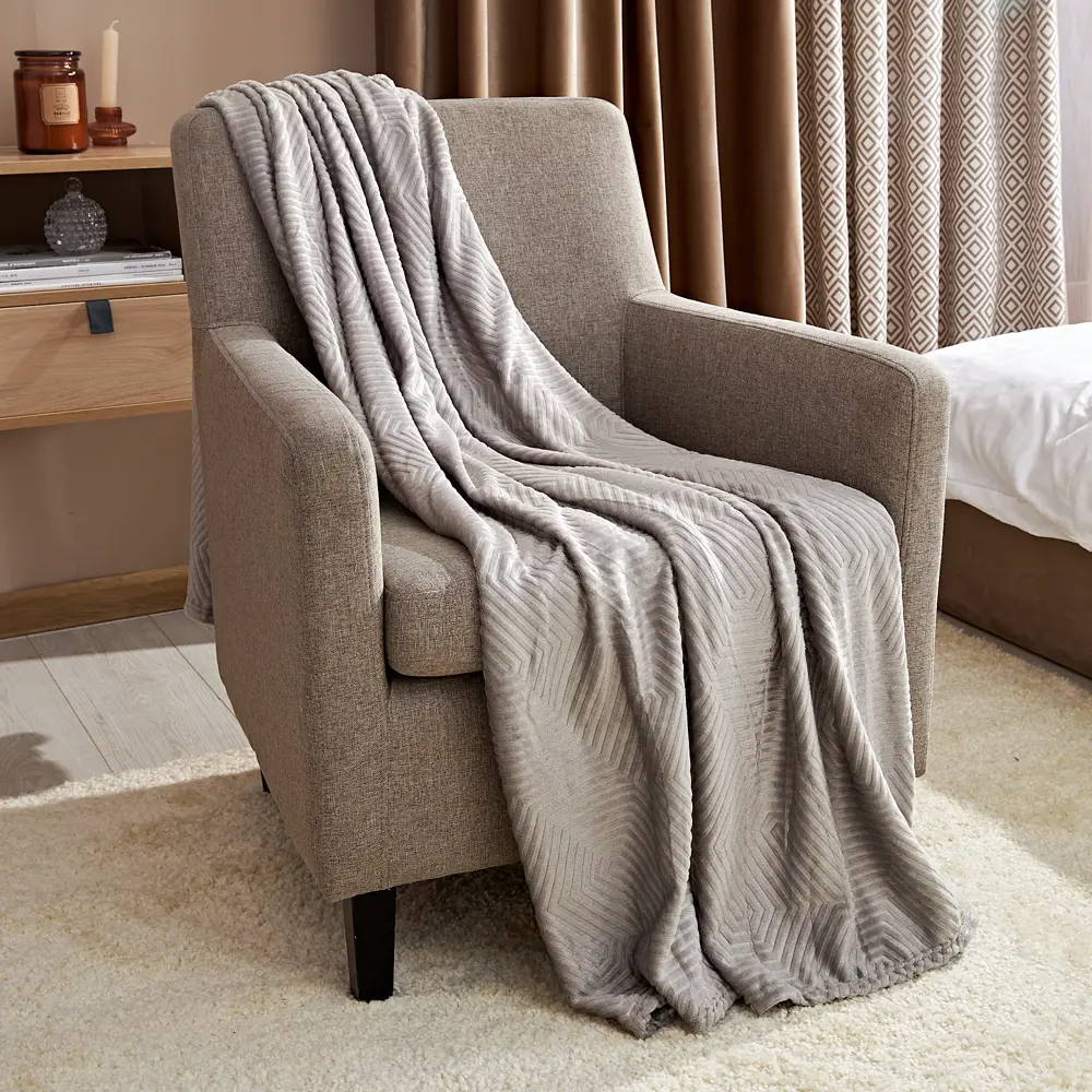 Плед Berta 150x200 см жаккард цвет гранит 87901838 STLM-2081635 СТОЛИЦА ТЕКСТИЛЯ - Вид №3