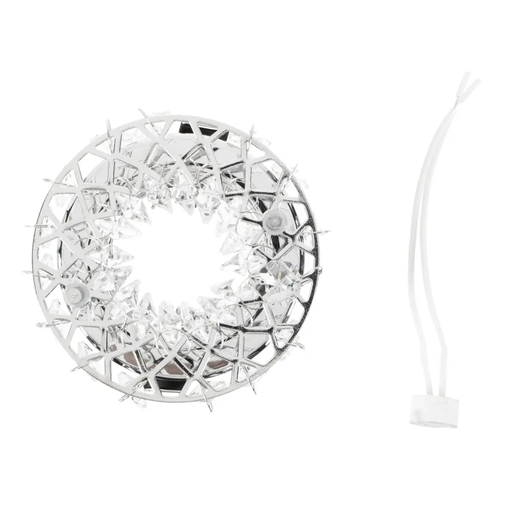 Спот встраиваемый Электростандарт Cristal, GU5.3, 50 Вт, хрусталь, цвет хром Elektrostandard STLM-2156611 - Вид №1