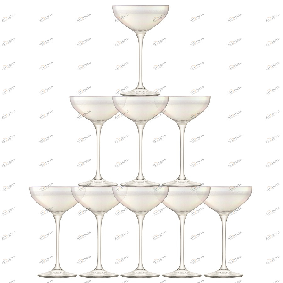 Набор бокалов-креманок tower, 235 мл, перламутр, 10 штук LSA INTERNATIONAL ДИЗАЙНЕРСКИЕ 00-3863249 Прозрачный 