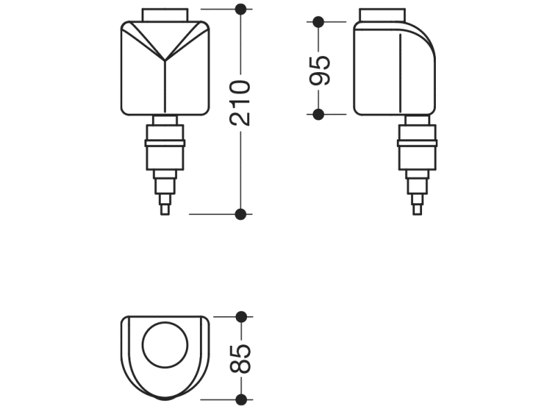 900.06.E03 Бак для мыла и распылительный насос HEWI System 900 - Вид №1