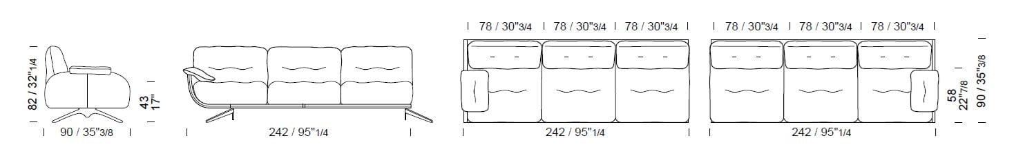 Бархатный угловой диван Borzalino Ayton ARCH-00144520 - Вид №16