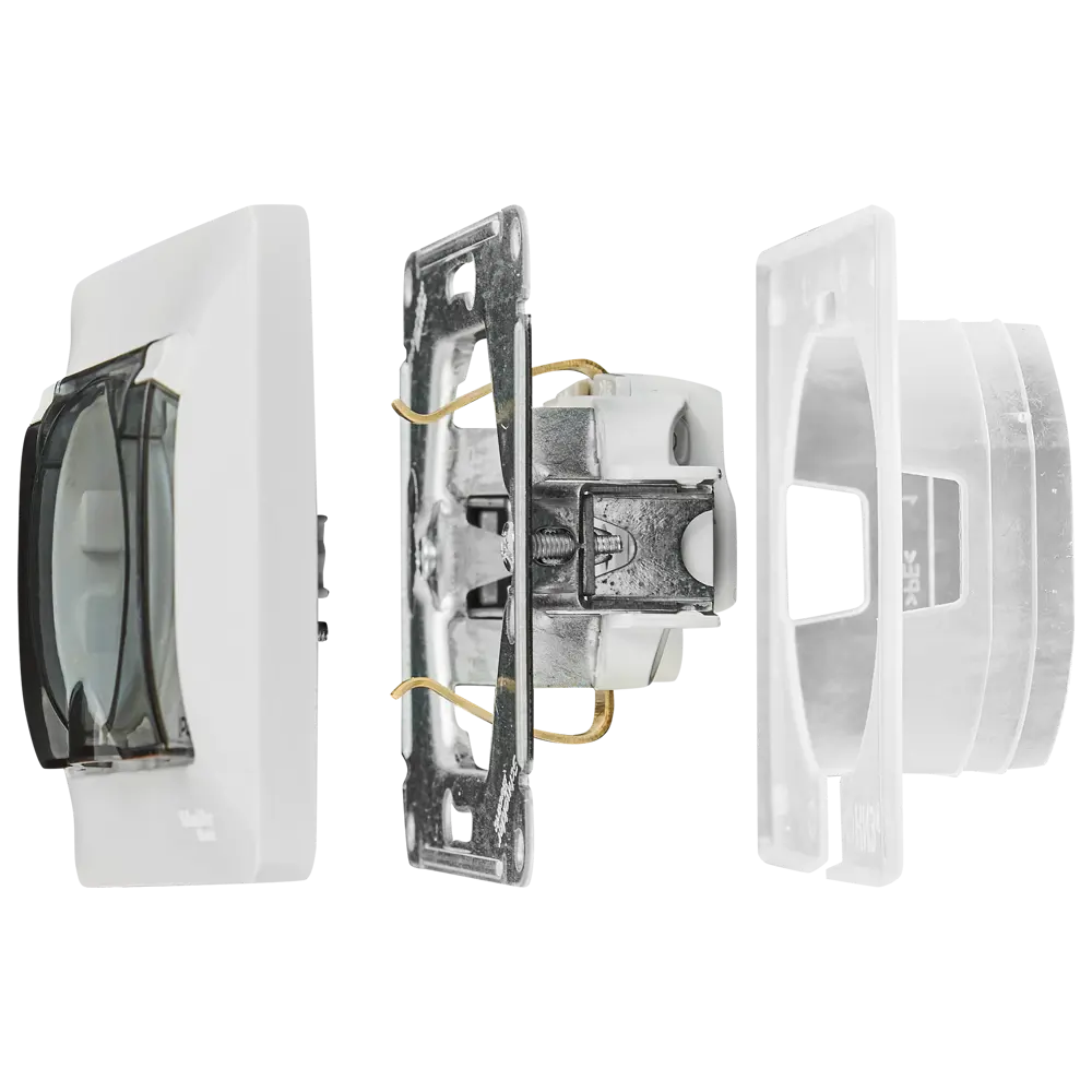 Розетка SYSTEME ELECTRIC Glossa с защитными шторками и крышкой 87813576 STLM-1115905 - Вид №6