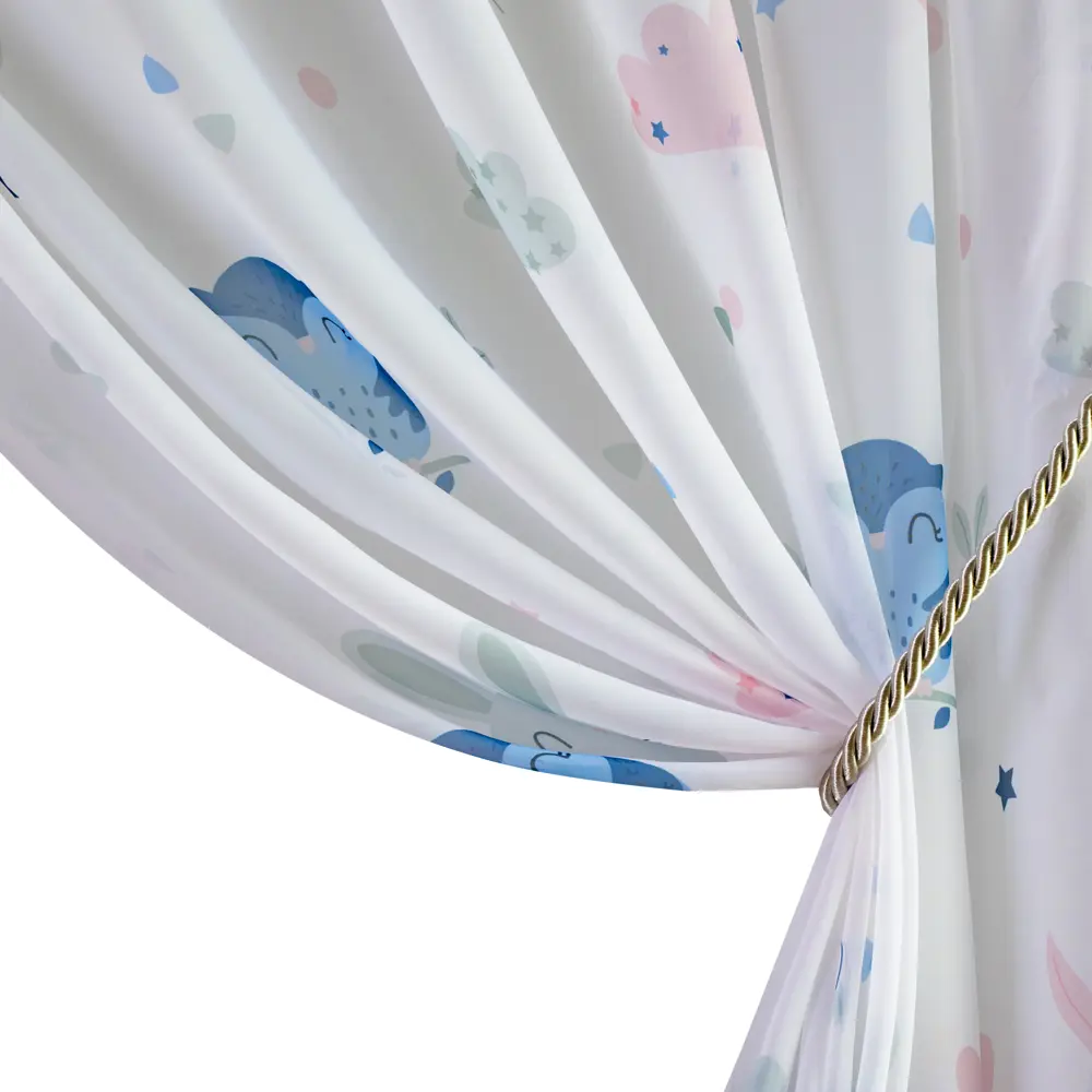 Тюль на ленте Совы 250x260 см цвет синий 89100806 STLM-2138674 GARDEN 