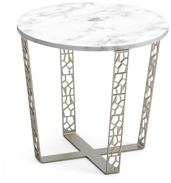 ALBEDO Круглый журнальный столик из каррарского мрамора и металла sun-id-1461306 - Вид №1