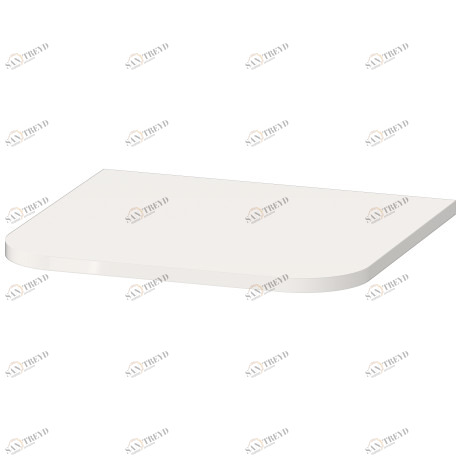 HP030002222 Happy D.2 Plus Верхняя панель для шкафчика Белый глянцевый декор Duravit