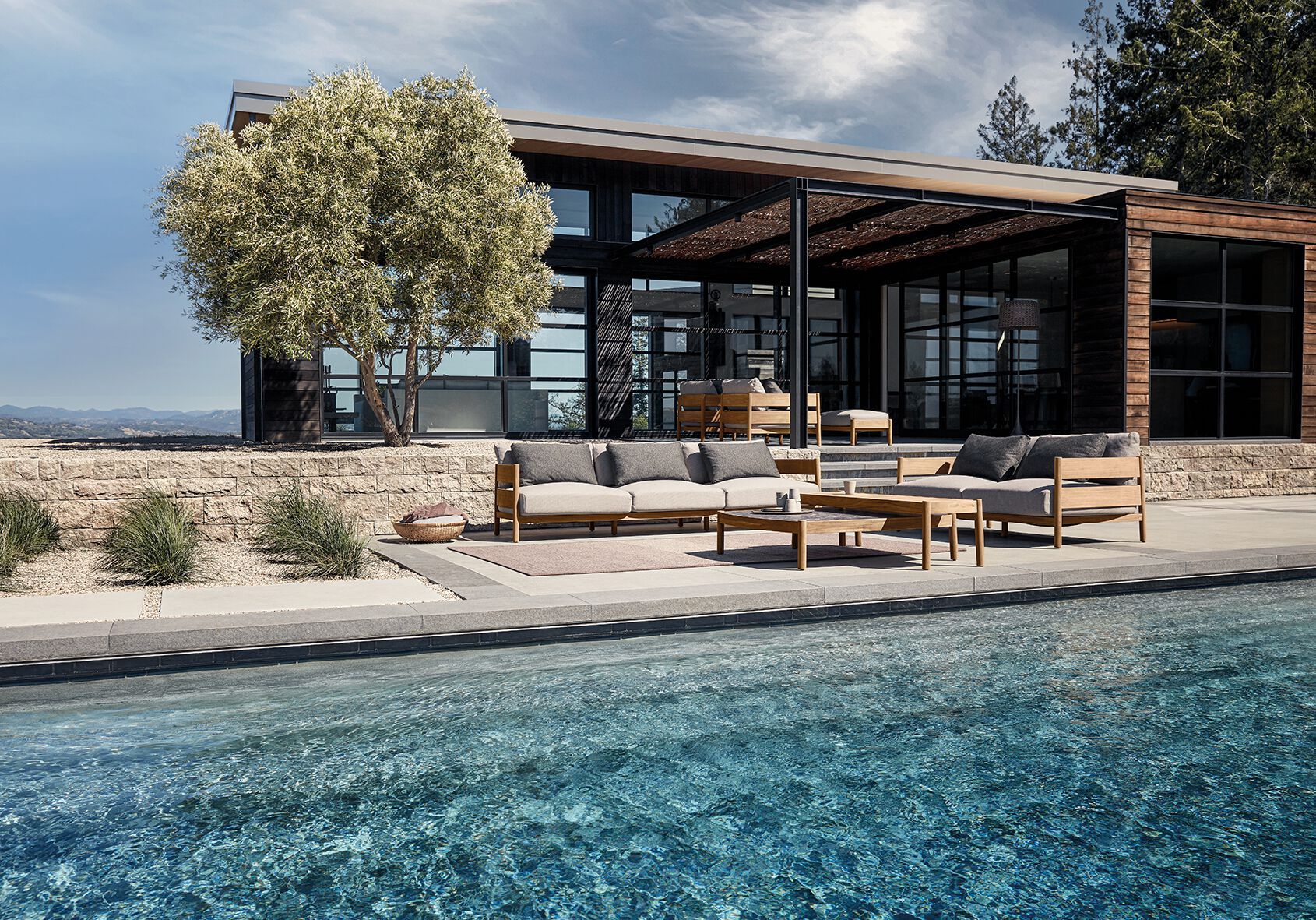 3-местный тканевый садовый диван Gloster Haven ARCH-00042693 - Вид №1