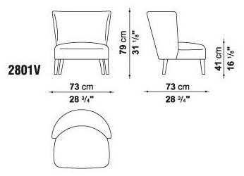 Maxalto Кресло с обивкой из ткани с подлокотниками Febo sun-id-1413258 - Вид №7