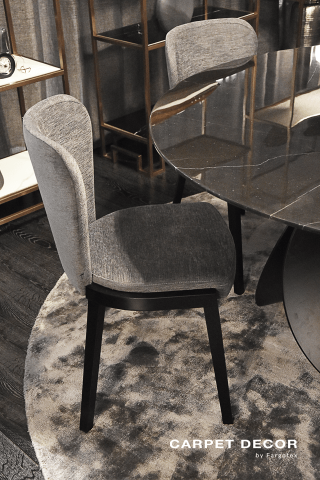 Ковер круглый серый 250 см Aracelis Steel Gray CARPETDECOR ДИЗАЙНЕРСКИЕ, HANDMADE 00-3893139 Серый  - Вид №2