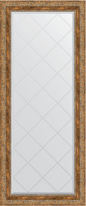 BY 4144 Зеркало с гравировкой в багетной раме - виньетка античная бронза 85 mm EVOFORM Exclusive-G