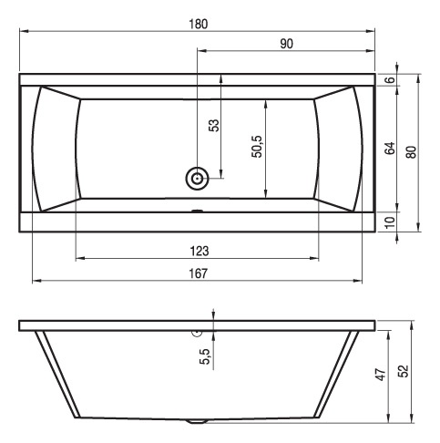 BA7200500000000_lux8 Ванна Riho Julia Santreyd - Вид №3