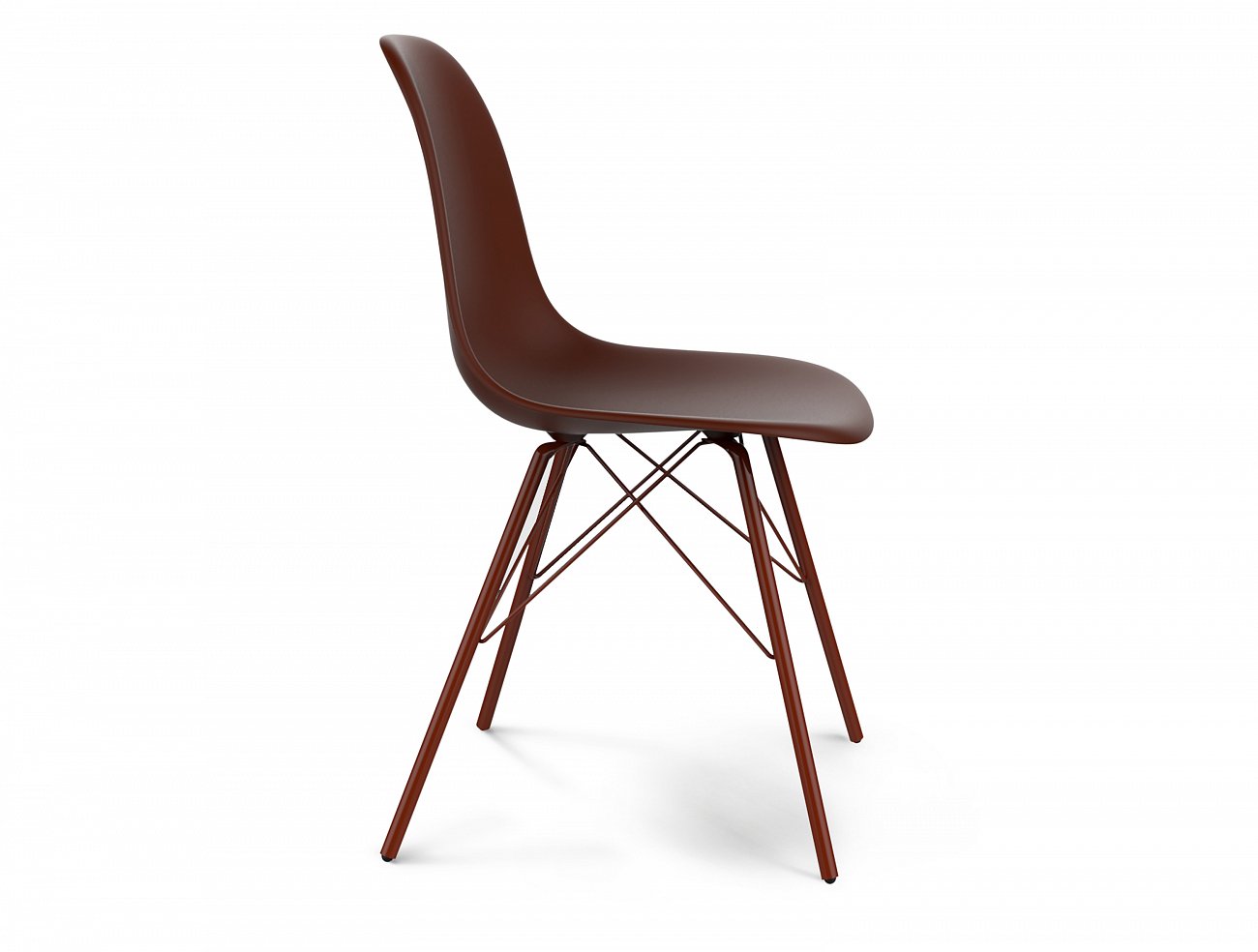 Стул DSR коричневый S37 (eames style) SHEFFILTON ДИЗАЙНЕРСКИЕ, EAMES STYLE 015585 Коричневый  - Вид №3