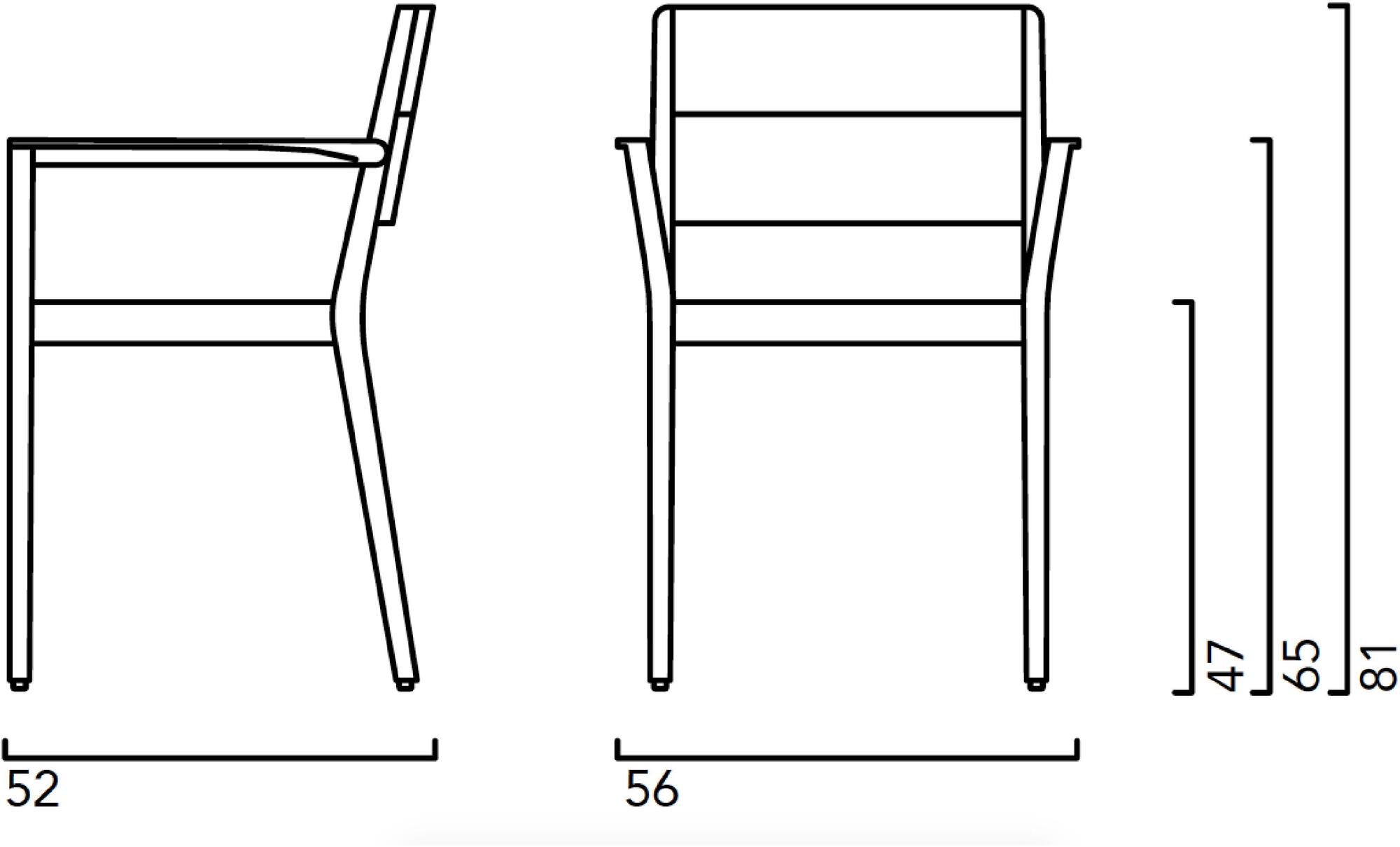 Crassevig Штабелируемое кресло с подлокотниками Esse sun-id-1370974 - Вид №3
