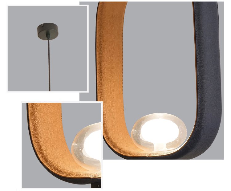 Светильник подвесной кожаный 45х30 см коричневый Delight Collection 9990P DELIGHT COLLECTION ДИЗАЙНЕРСКИЕ 00-3882341 Коричневый  - Вид №1