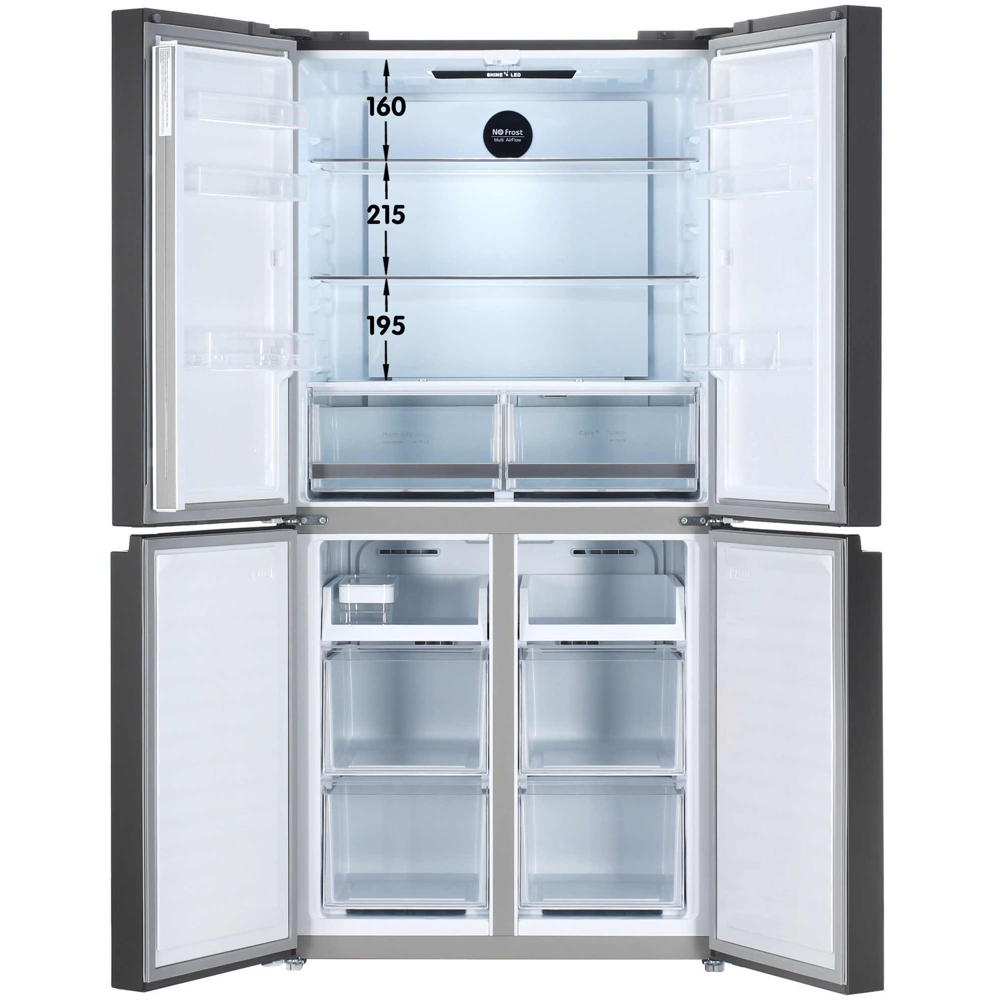 9098440 Холодильник многодверный   DEXP MСr4-51AMG серебристый STDN-0071631 - Вид №1