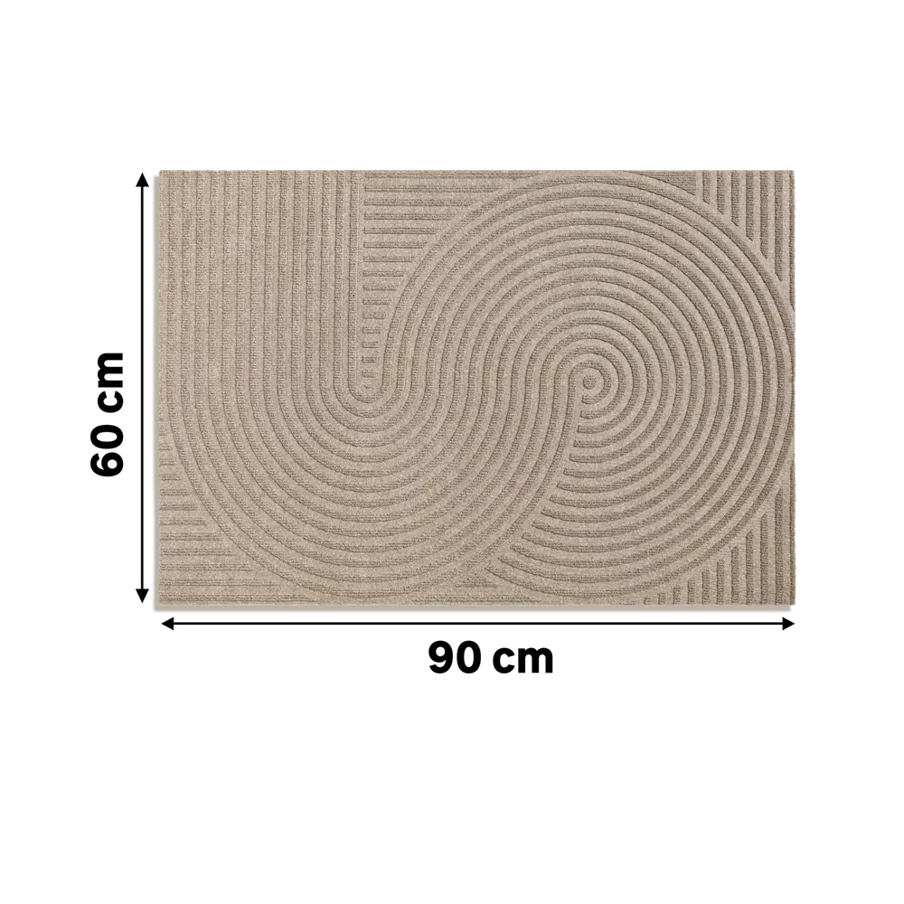 Коврик грязезащитный KREAFORTA Pauline полиэстер 60x90 см цвет коричневый 89444073 STLM-2031124  - Вид №2