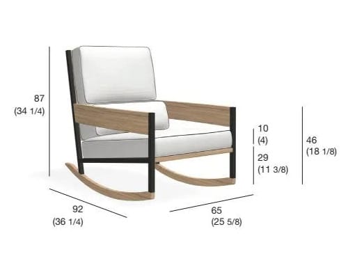 Кресло-качалка с подлокотниками RODA ARCH-00095900 - Вид №6