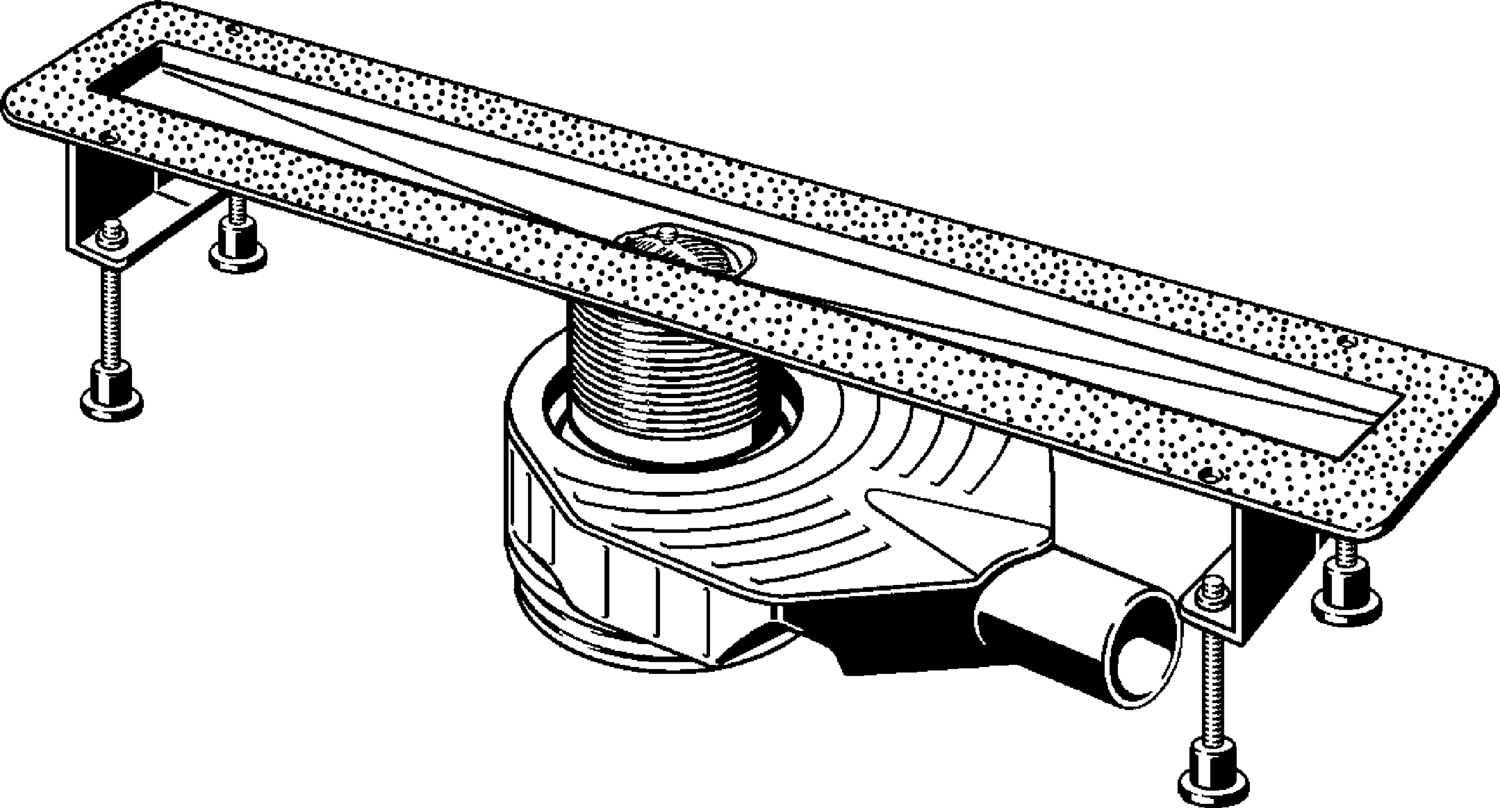 Канализационная арматура  Душевые лотки Advantix  Решетки VIEGA 655 129 1) Модель 4980.10 Santreyd  - Вид №1