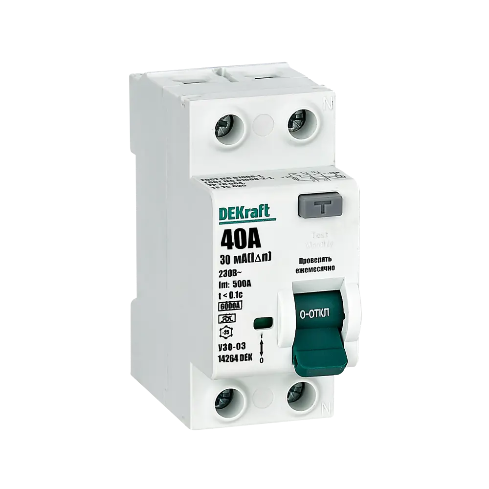 УЗО DEKraft 40А - защита от поражения током для дома 84509397 STLM-0050974