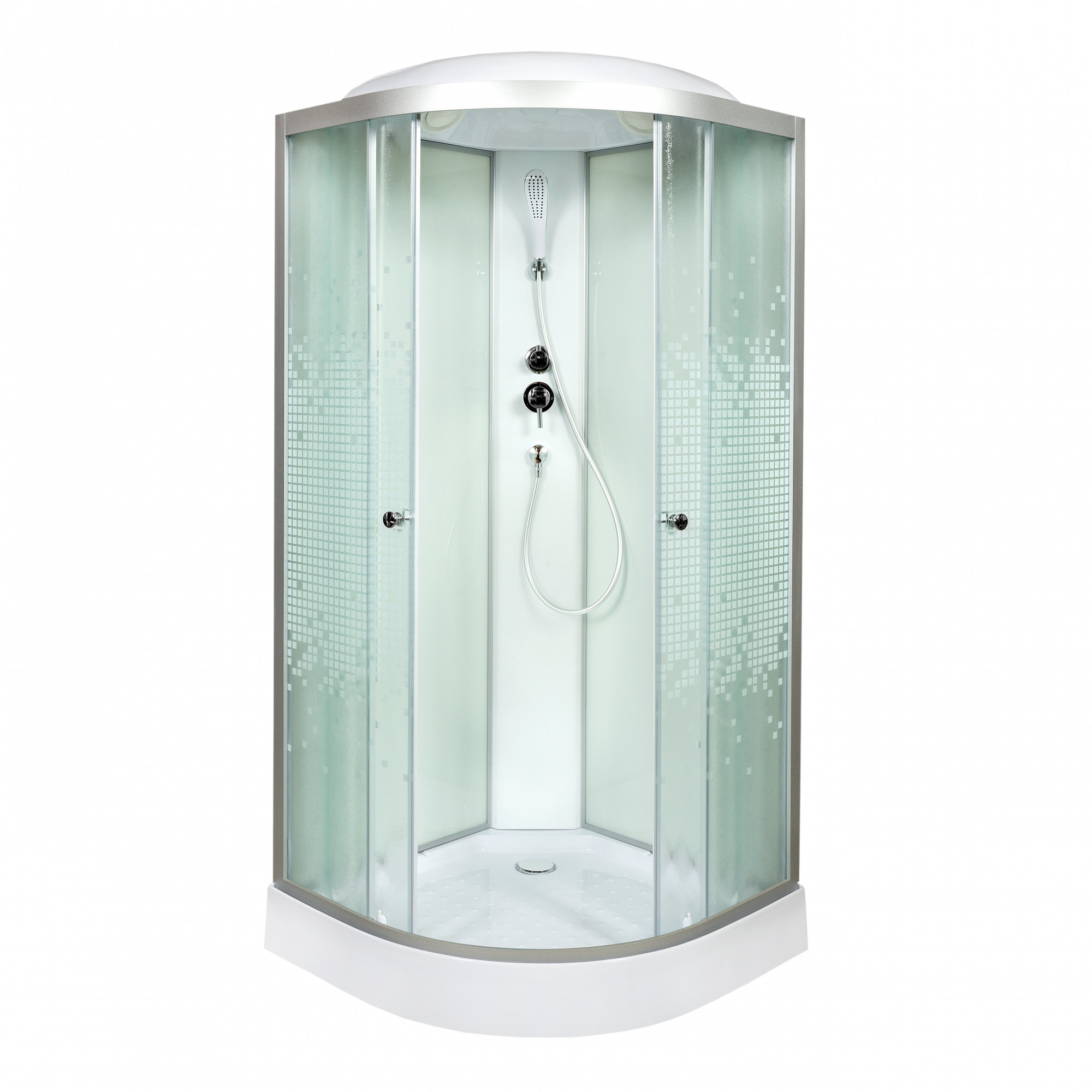 B09S LED BLACK Душевая кабина DETO Серия В L 908 стандартная