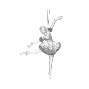 254639 Новогоднее украшение "Балерина" 12.5 х 2.5 х 14.5 см РЕМЕКО