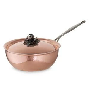 Вок Opus Cupra OCB2409Z, с крышкой, медь/нержавеющая сталь, Ø24 см, 4 л