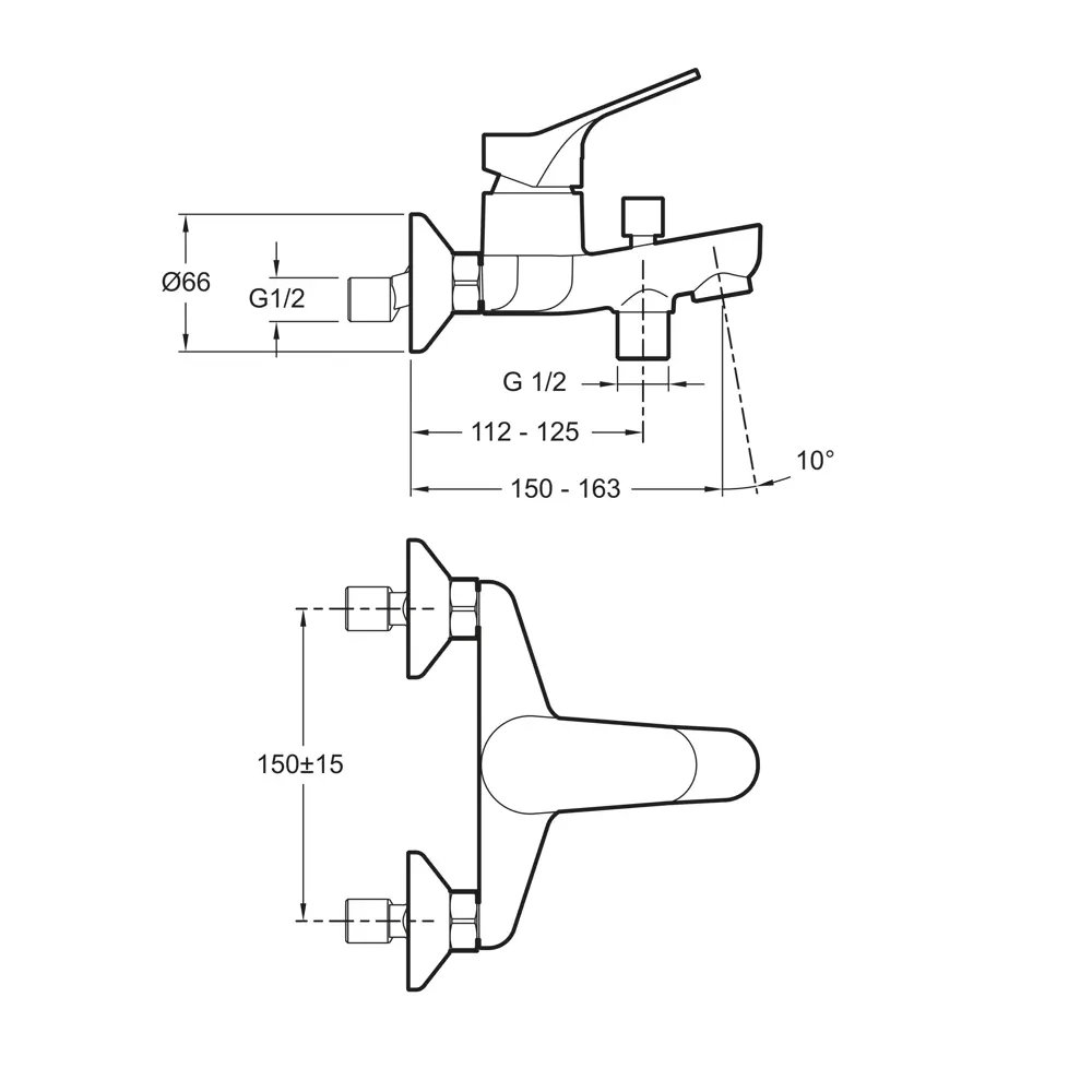 Смеситель для ванны Jacob Delafon Brive с керамическим картриджем 18123201 STLM-0009504 - Вид №7