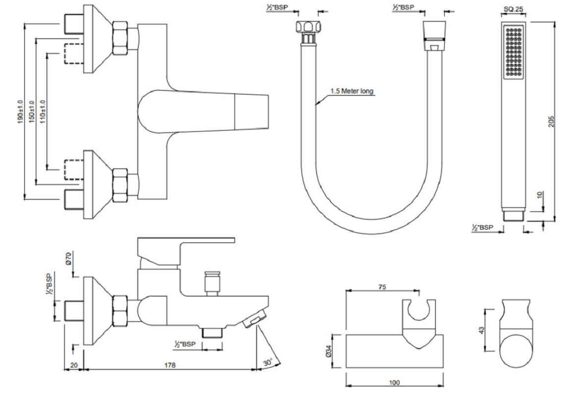 ARI-CHR-39119SHK Смеситель Jaquar Aria Santreyd - Вид №1