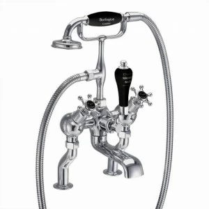 Смеситель для ванны "под наклоном" и ручным душем, набортный [BI19 BLA]  Burlington T9-QT BLA, T18, T3 BLA